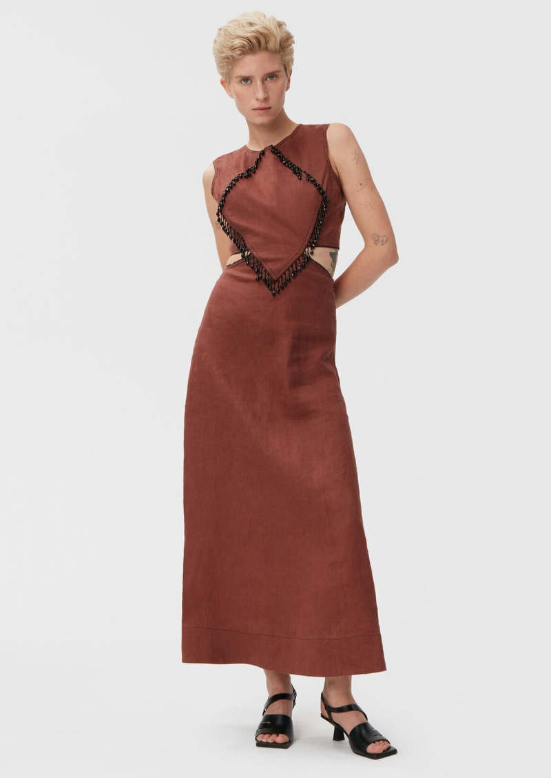 knee length dresses for ladies Eco-Friendly Hemp Bamboo Flared Sleeve Dress