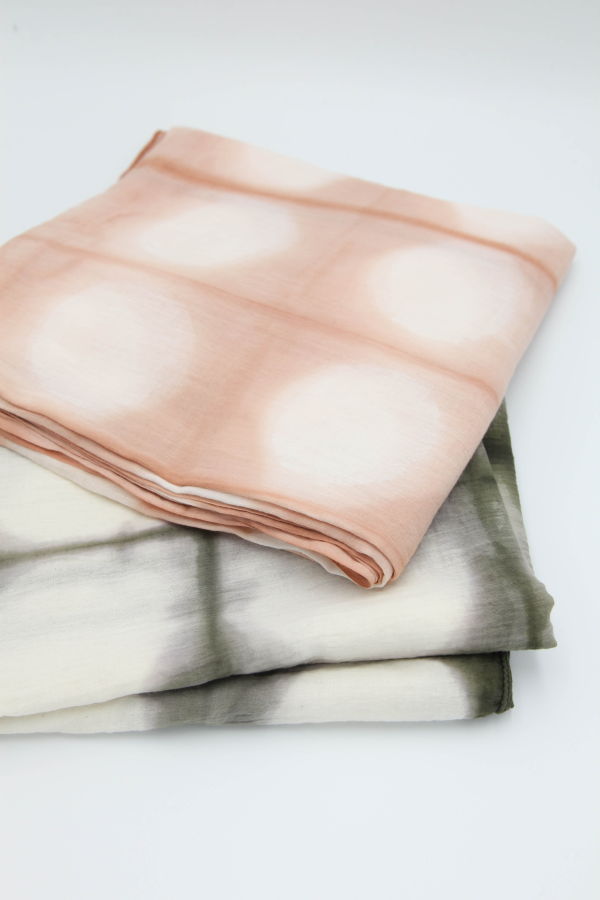 MCV Textiles Long Gauze Shibori Scarf