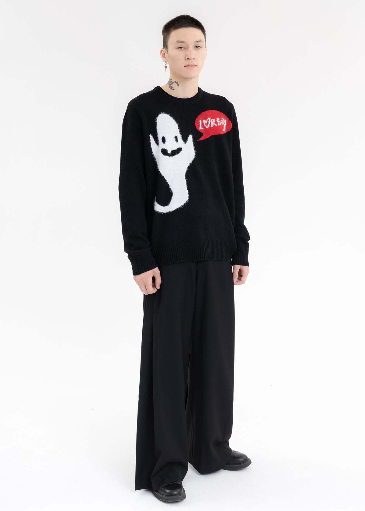 Charles Jeffrey LOVERBOY GHOST GRAPHIC JUMPER | Garmentory