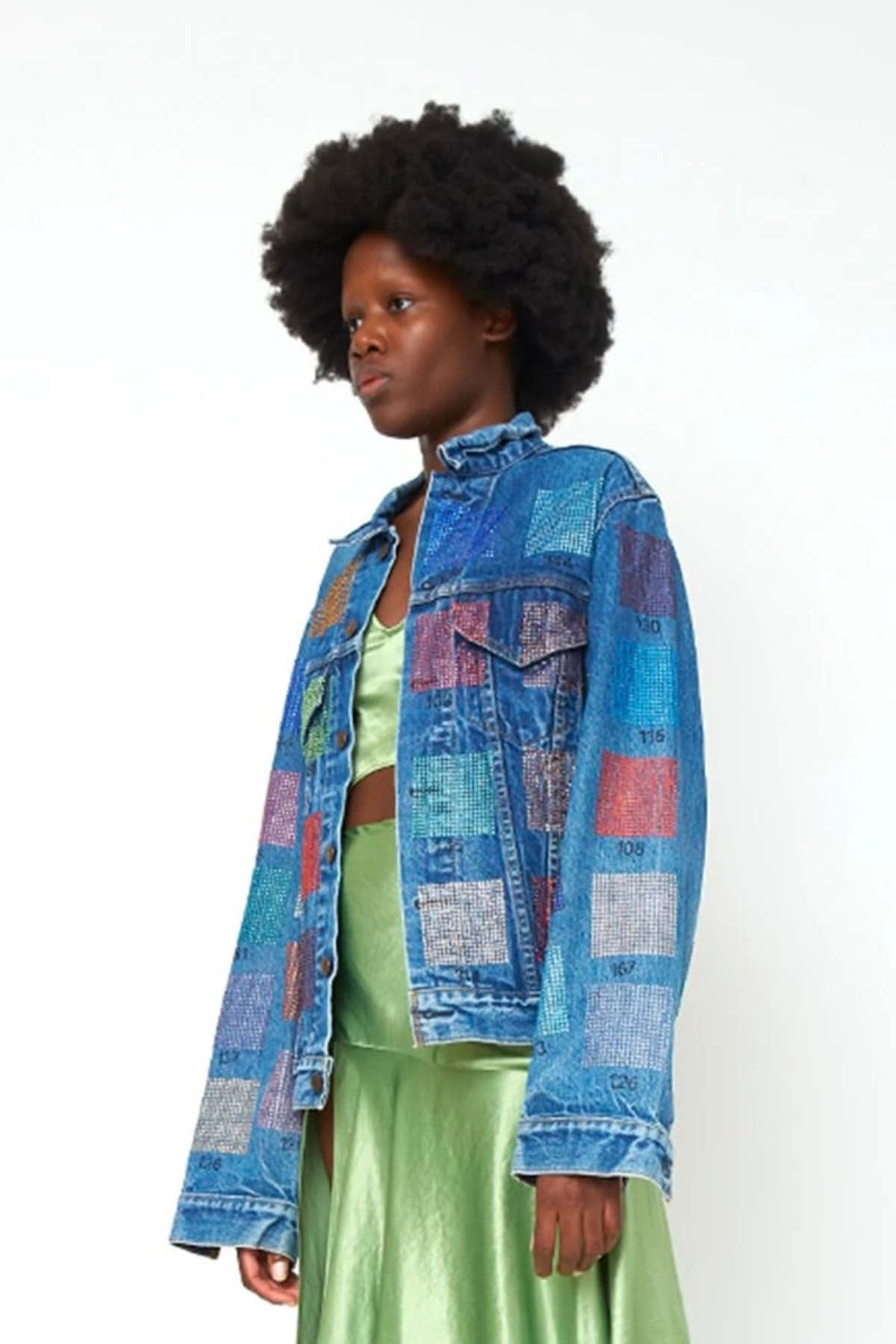 Collina Strada x Levi's Rhinestone Jacket - Rhinestone Swatches - Image 3 of 5