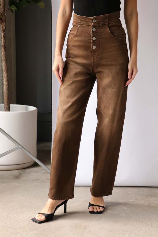 MM6 Maison Margiela Straight Leg Jean - Brown | Garmentory