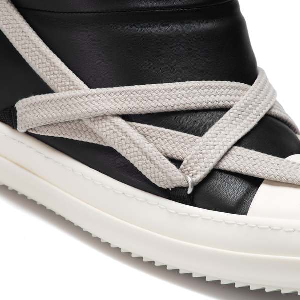 Rick Owens Jumbo Puffer Megalaced Boots - Black | Garmentory