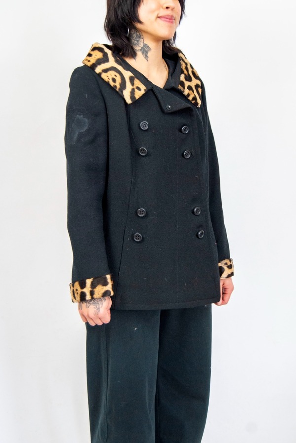 Cheetah peacoat sales