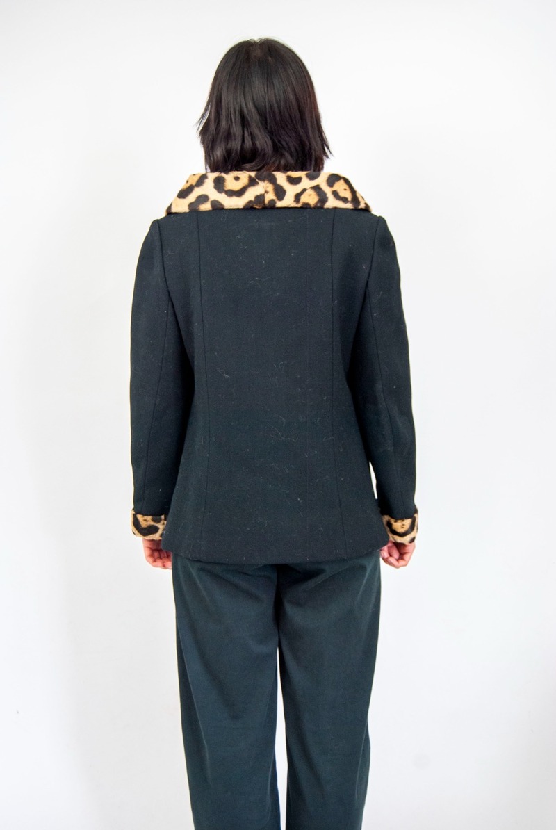 30 40s bespoke cheetah peacoat Garmentory