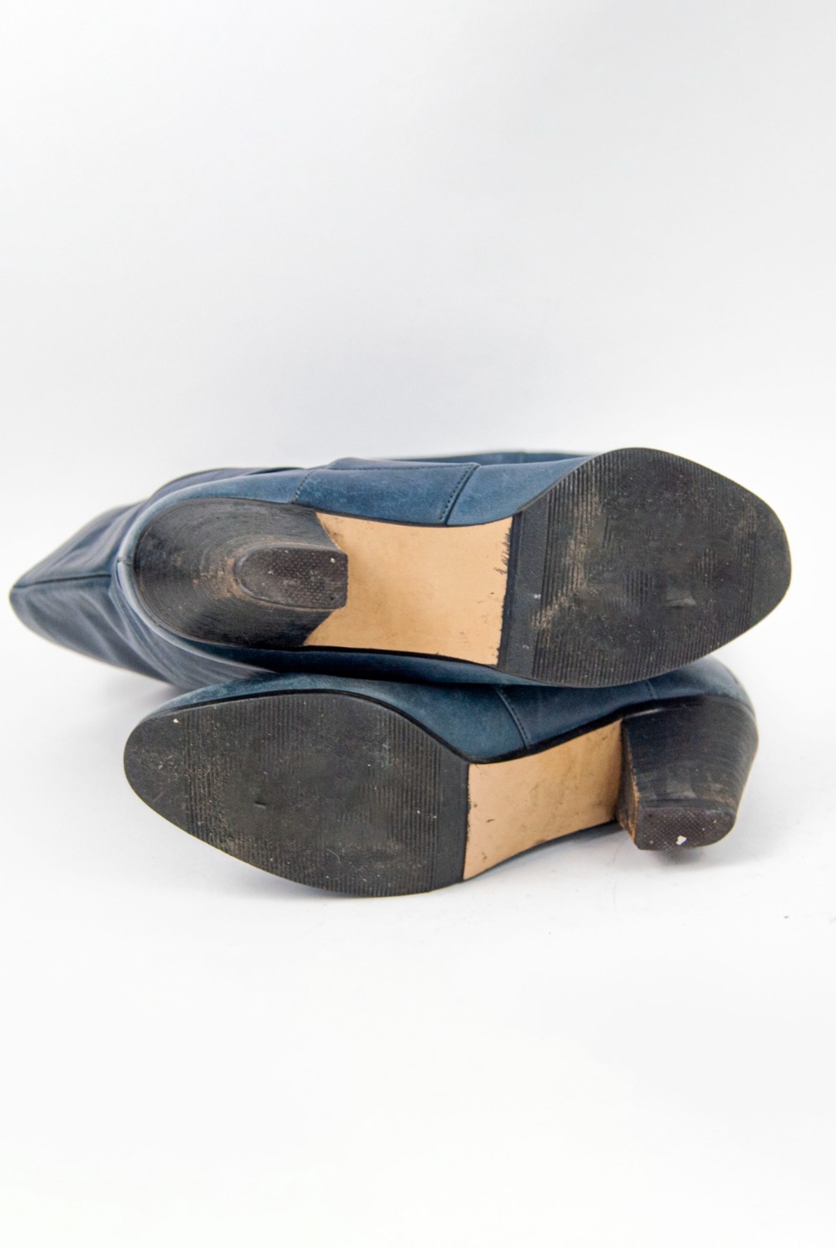 1970s Blue Leather Ankle Boots Shoes Leather Boots – Cobalt Blue Ankle Leather Boots | Gipsy Dharma main image 4