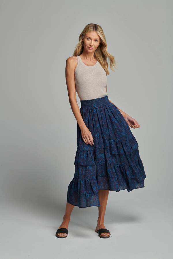 Sundays Millie Skirt - Midnight Floral