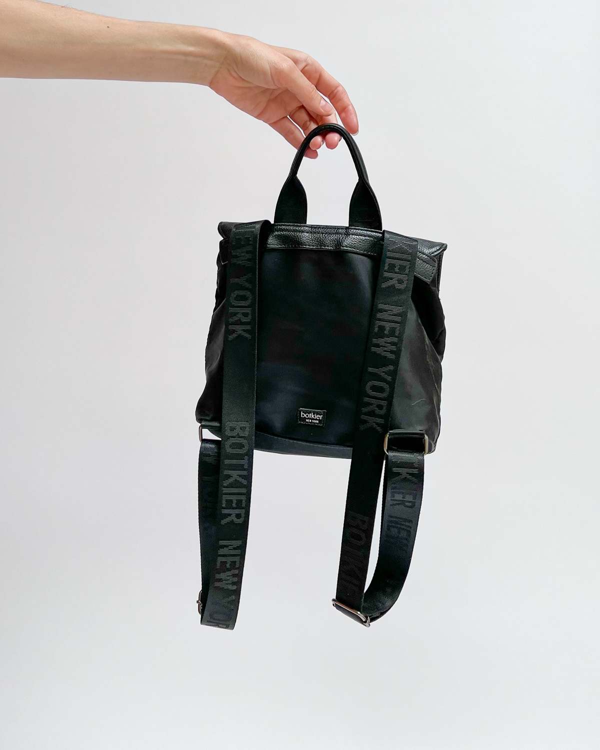 Nylon Zip Backpack Black Garmentory