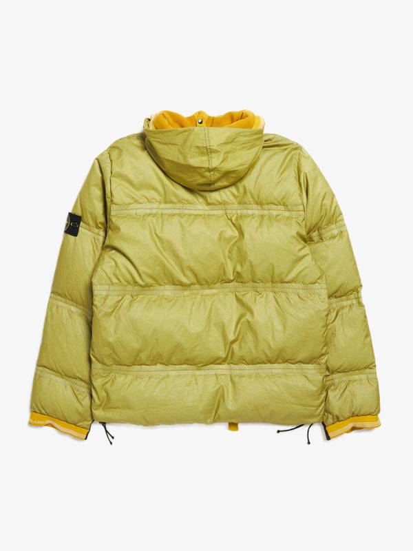 Stone Island Folded Textured Hooded Downjacket - Salad Green