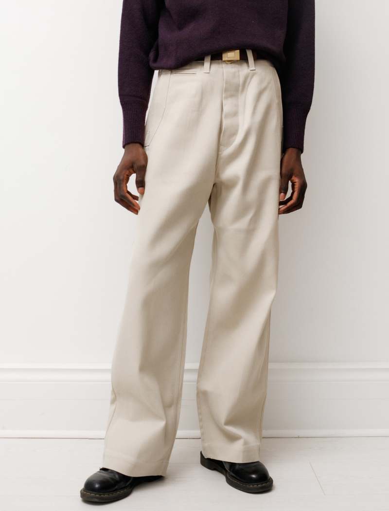 Taiga Takahashi Lot 202 Engineer Trousers - Ivory | Garmentory