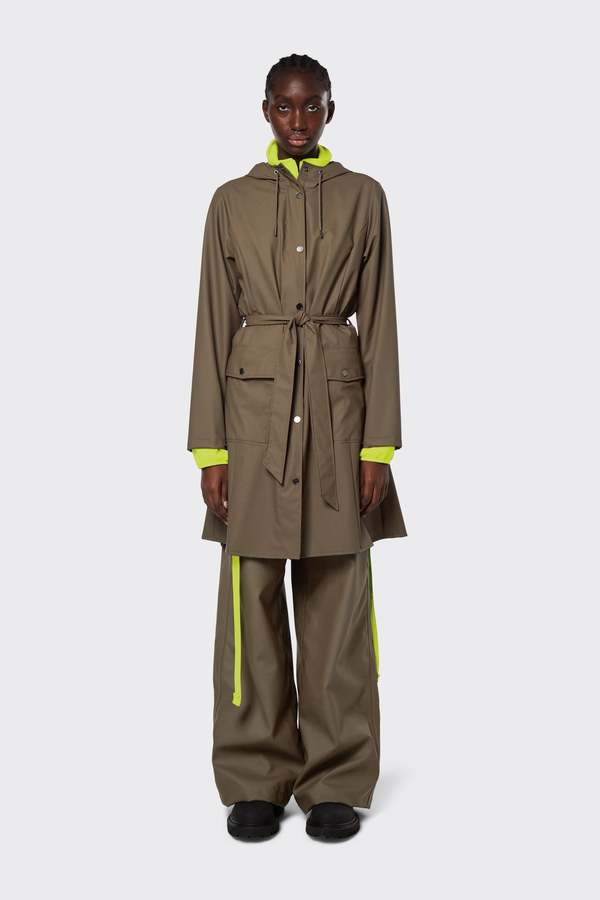 Rains Wood Curve Rain Jacket Khaki Garmentory