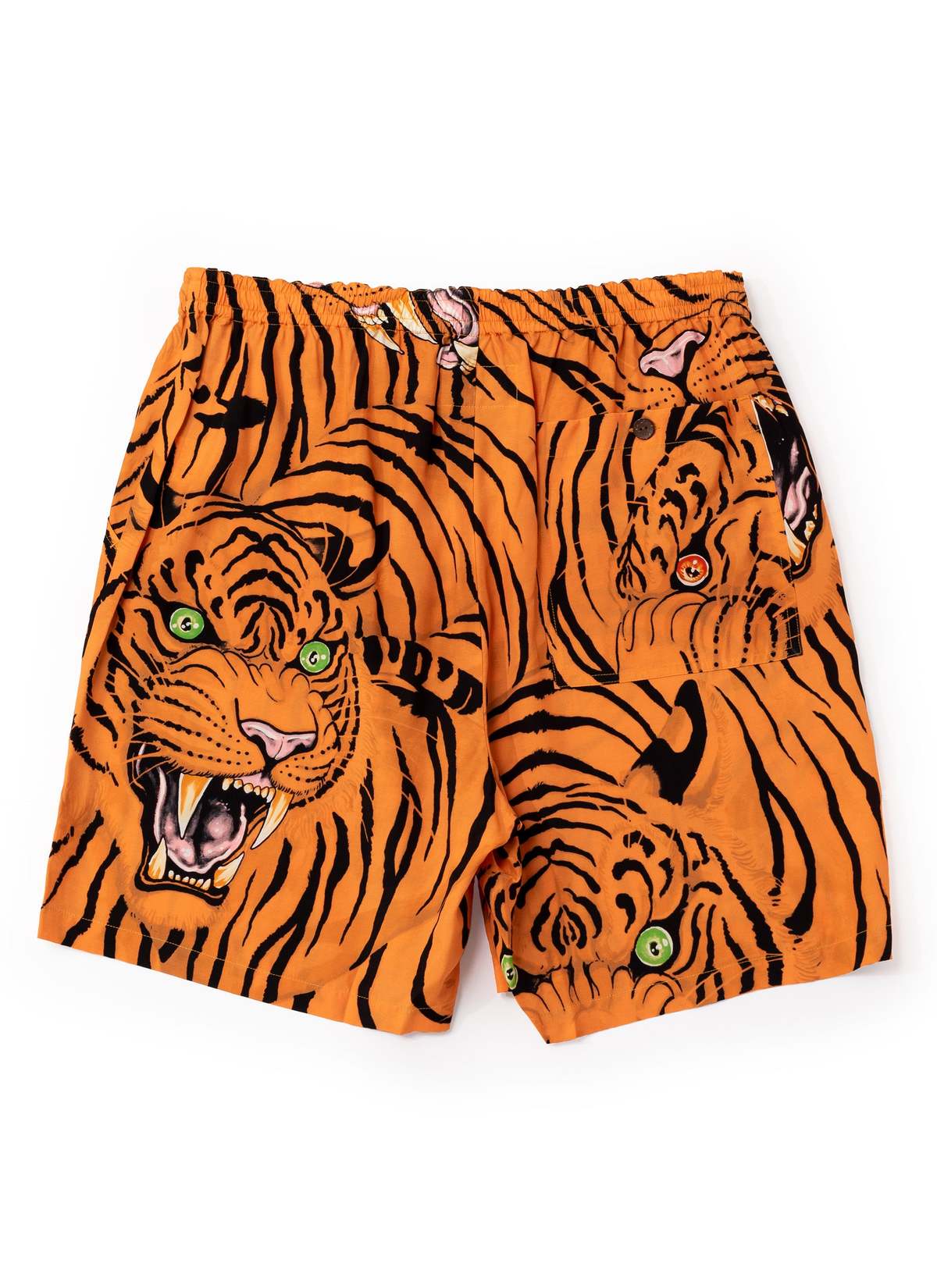 WACKO MARIA GUILTY PARTIES TIM LEHI HAWAIIAN SHORTS - ORANGE
