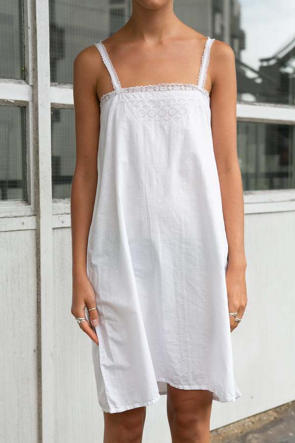 white christmas dresses White Cotton Slip Maxi – La Vie Style House
