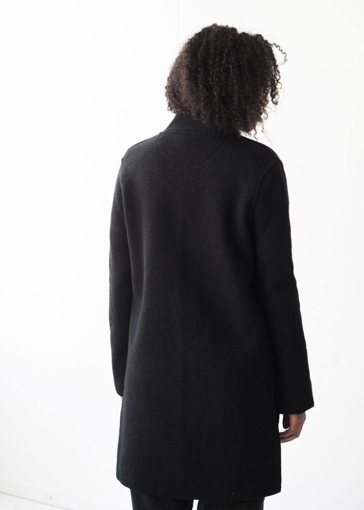 Line Knitwear Gilles Coat in Caviar - Image 4 of 6