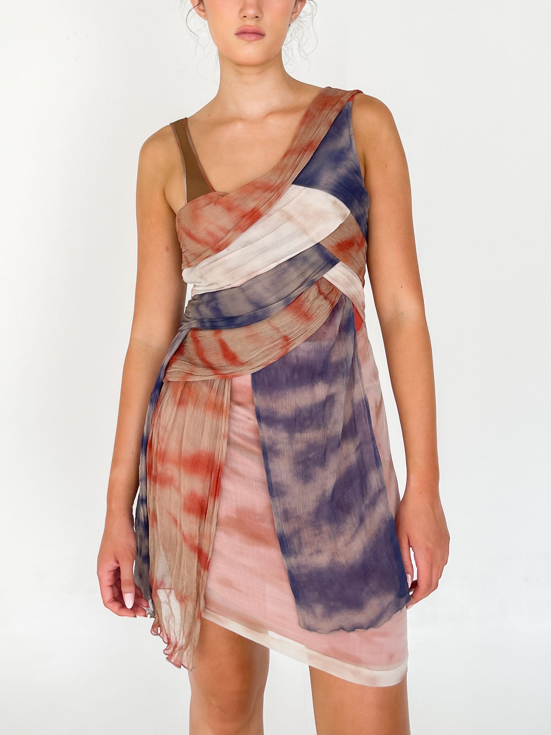 chinese dress ladies Italian Silk Tiered Dress main image 0