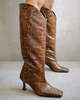 ALOHAS Billy Python Print High Boot - brown - Thumbnail 1