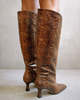 ALOHAS Billy Python Print High Boot - brown - Thumbnail 4