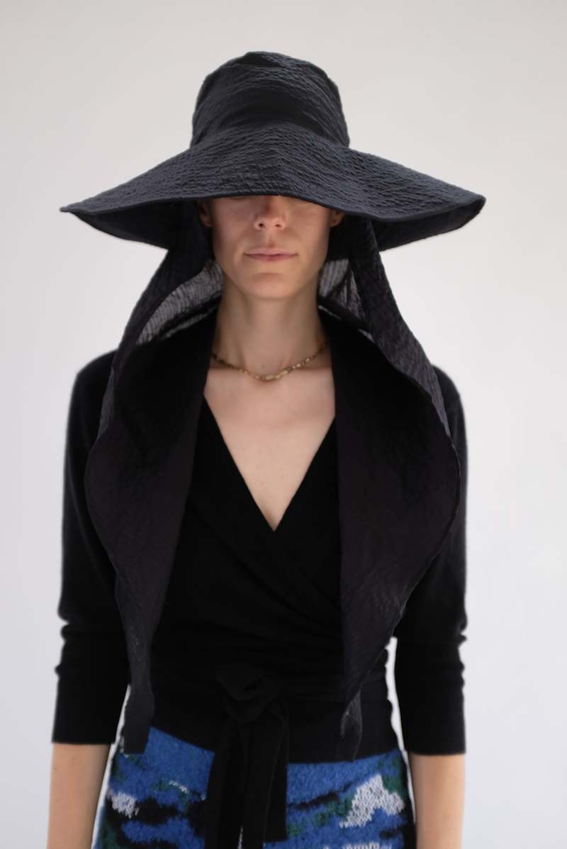 Beklina Scarf Hat - Black