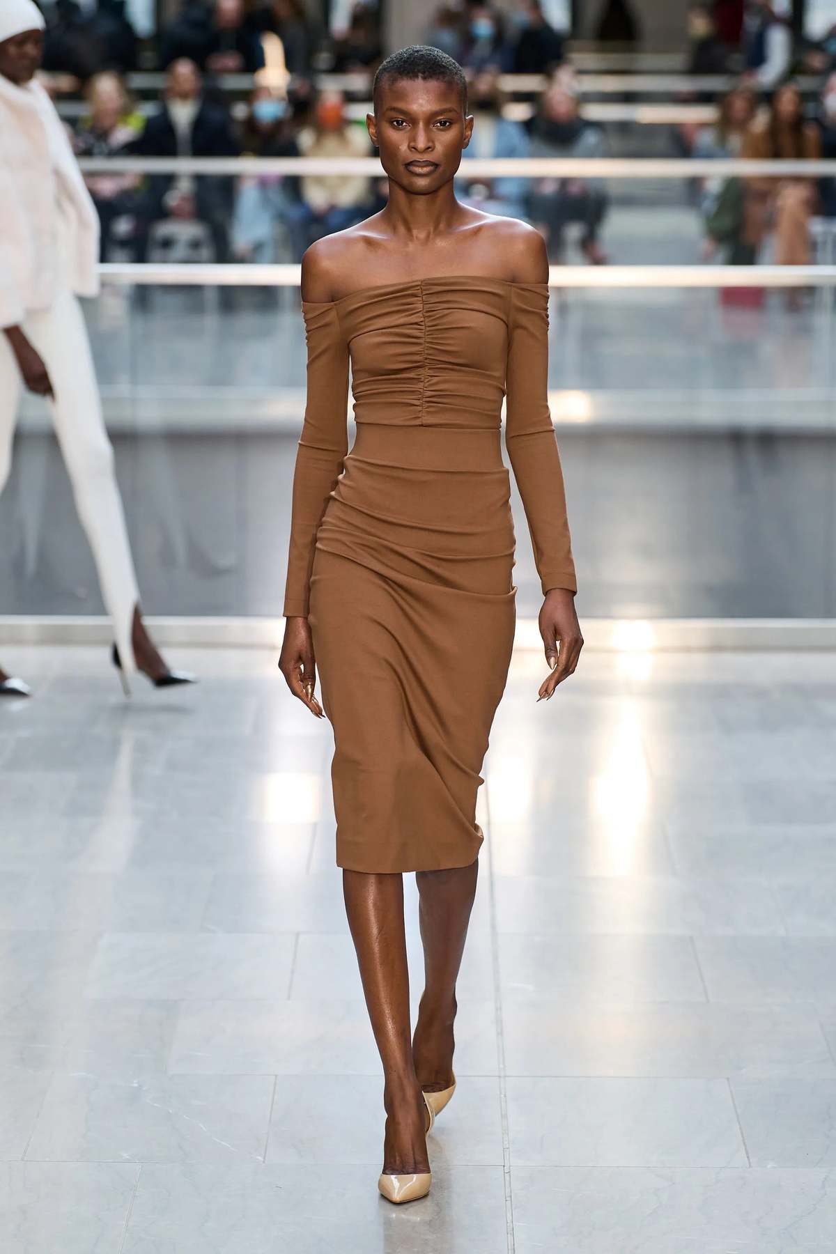 victor glemaud one shoulder dress One Shoulder Midi Dress