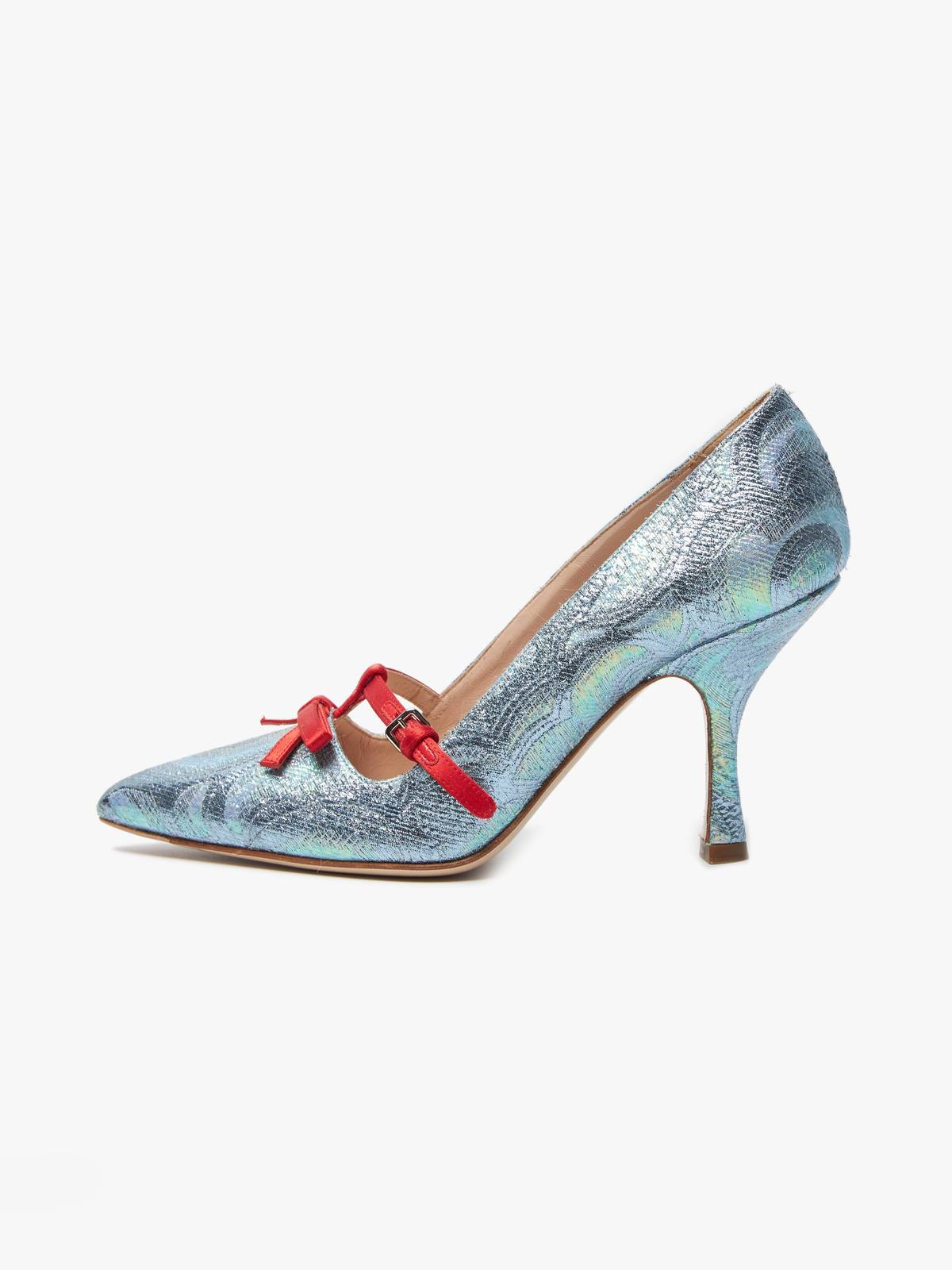Miu Miu 98AW グリッター ヒール 90s glitter heels Miu Miu Vintage 1998 Grey Silver Glitter Patent Leather Mary