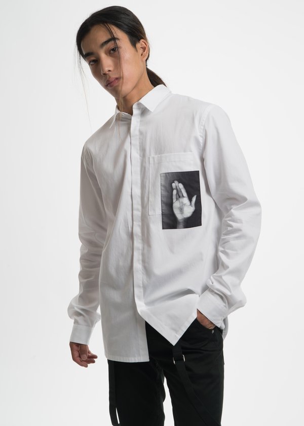helmut lang long sleeve bomber shirt