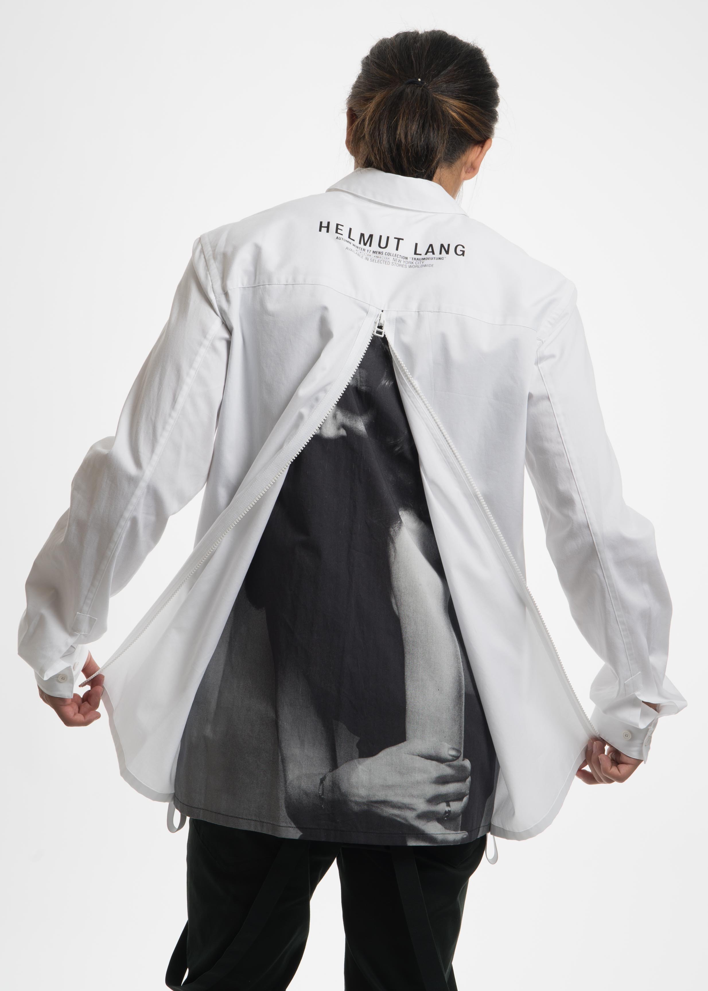 helmut lang long sleeve bomber shirt