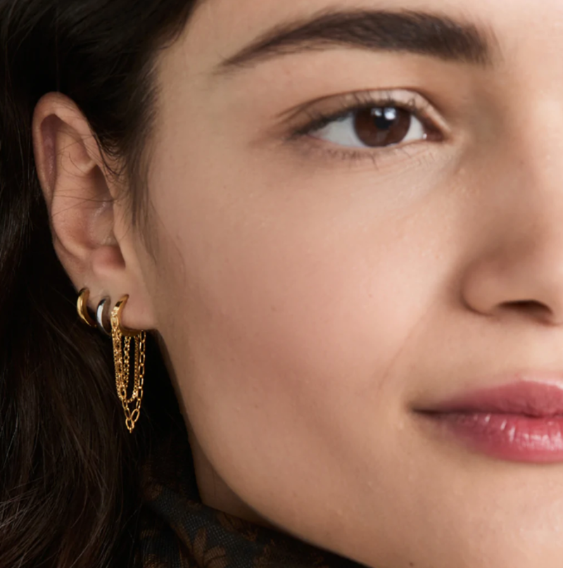 SHASHI シャシ Paloma Earring 人気 ピアス ゴールド Shashi Paloma Chain Huggie - GOLD | Garmentory