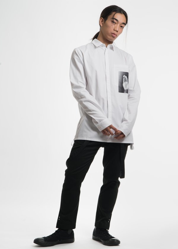helmut lang long sleeve bomber shirt