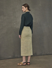 MAISON DE INES TWEED BUTTONED SKIRT - YELLOW - Thumbnail 3