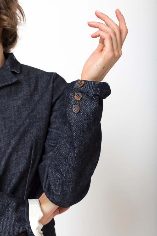 H+ Hannoh Wessel Valeriana Jacket - Washed Denim | Garmentory H+ Hannoh Wessel Valeriana Jacket - Washed Denim | Garmentory