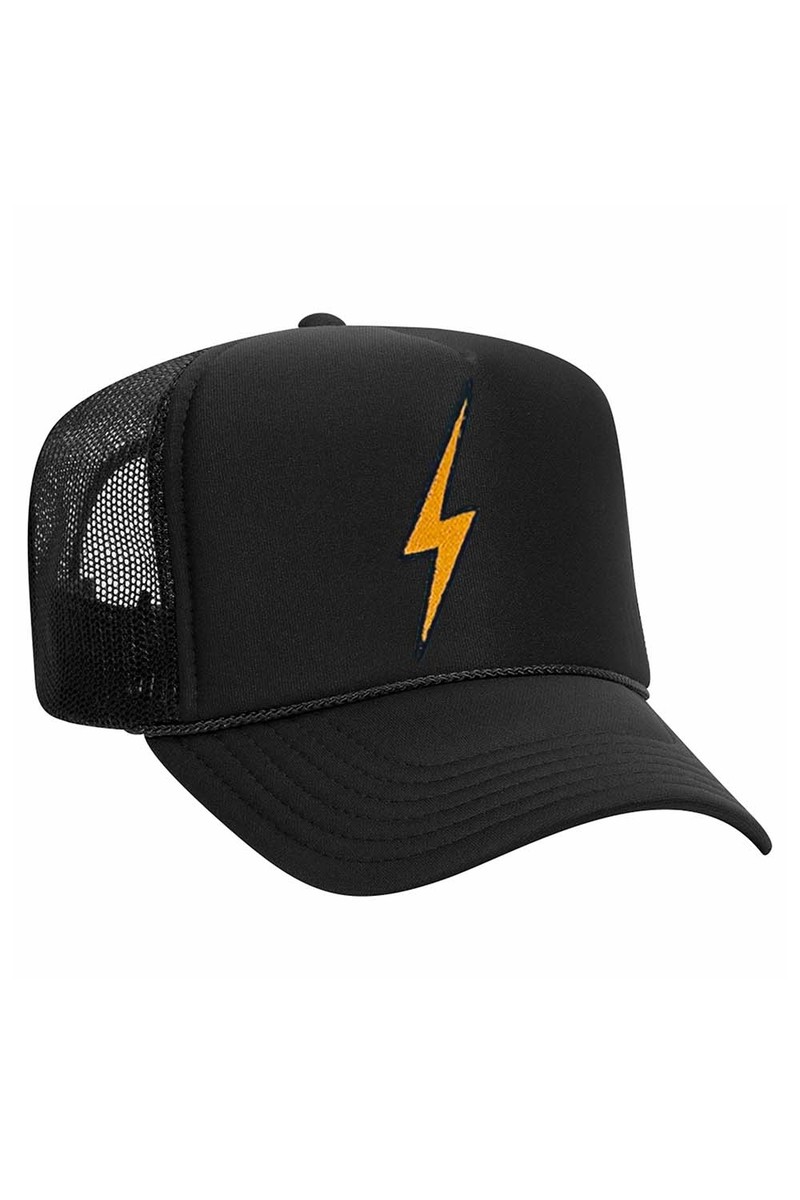 Aviator Nation Bolt Vintage Trucker Hat - Gold | Garmentory display picture 3