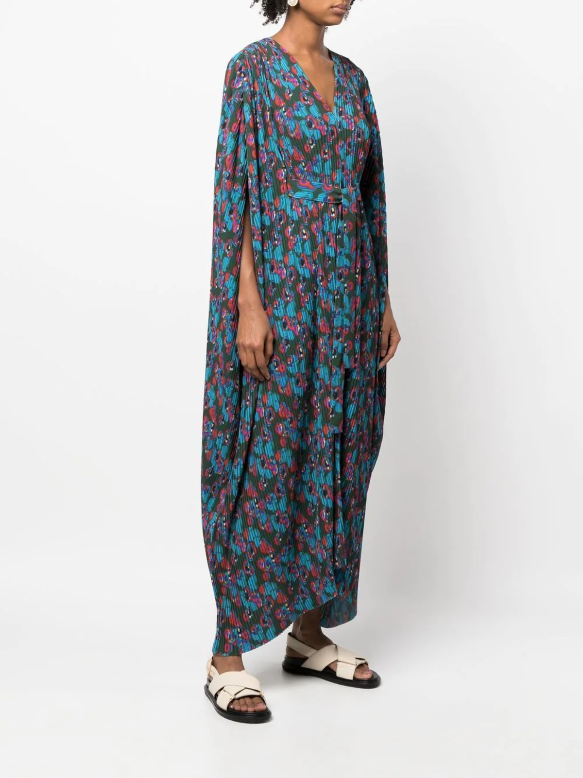 HENRIK VIBSKOV / ヘンリックヴィブスコフ | 2022AW | Satellite Plisse Kaftan Blouse Light Moon Flowers ブラウス | L | マルチカラー | レディース Henrik Vibskov Satellite Plissé Kaftan - Dark Moon | Garmentory