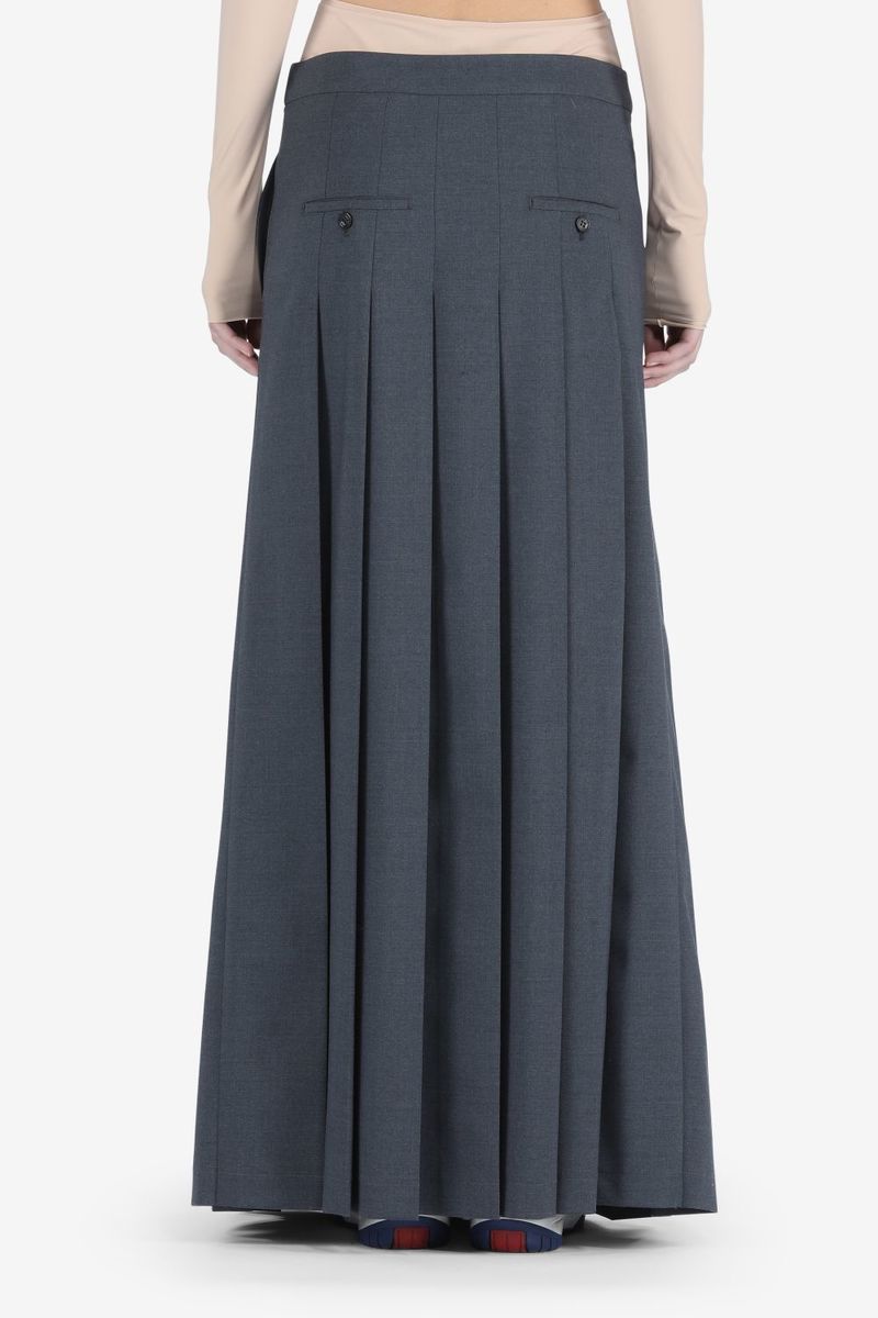★DIMANCHE★ PLEATS SKIRT GREY MUSINSA | DIMANCHE Pleated Skirt (Gray)
