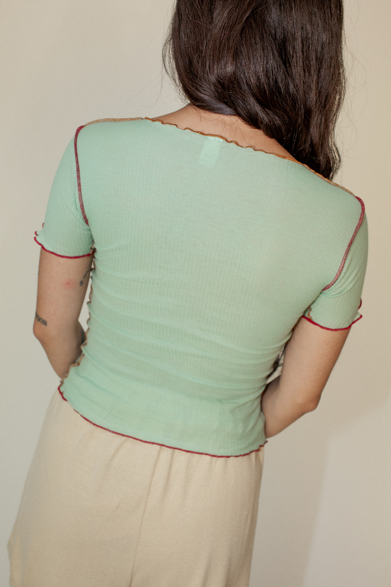 【新品未使用】BASERANGE VEIN TEE BAR GREEN S Baserange Vein Tee - Bar Green | Garmentory