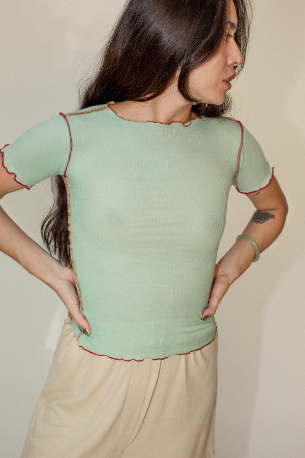Baserange Vein Tee - Bar Green | Garmentory