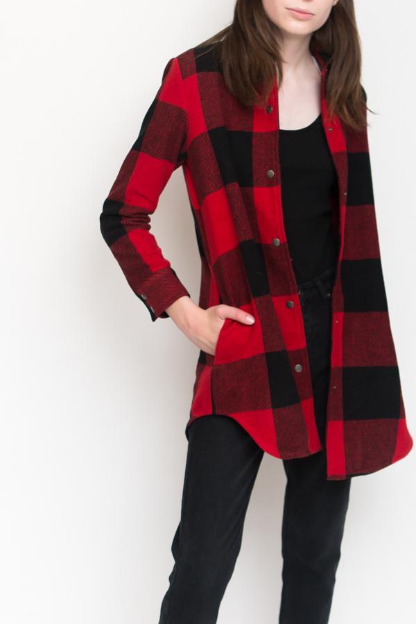bb dakota red plaid jacket