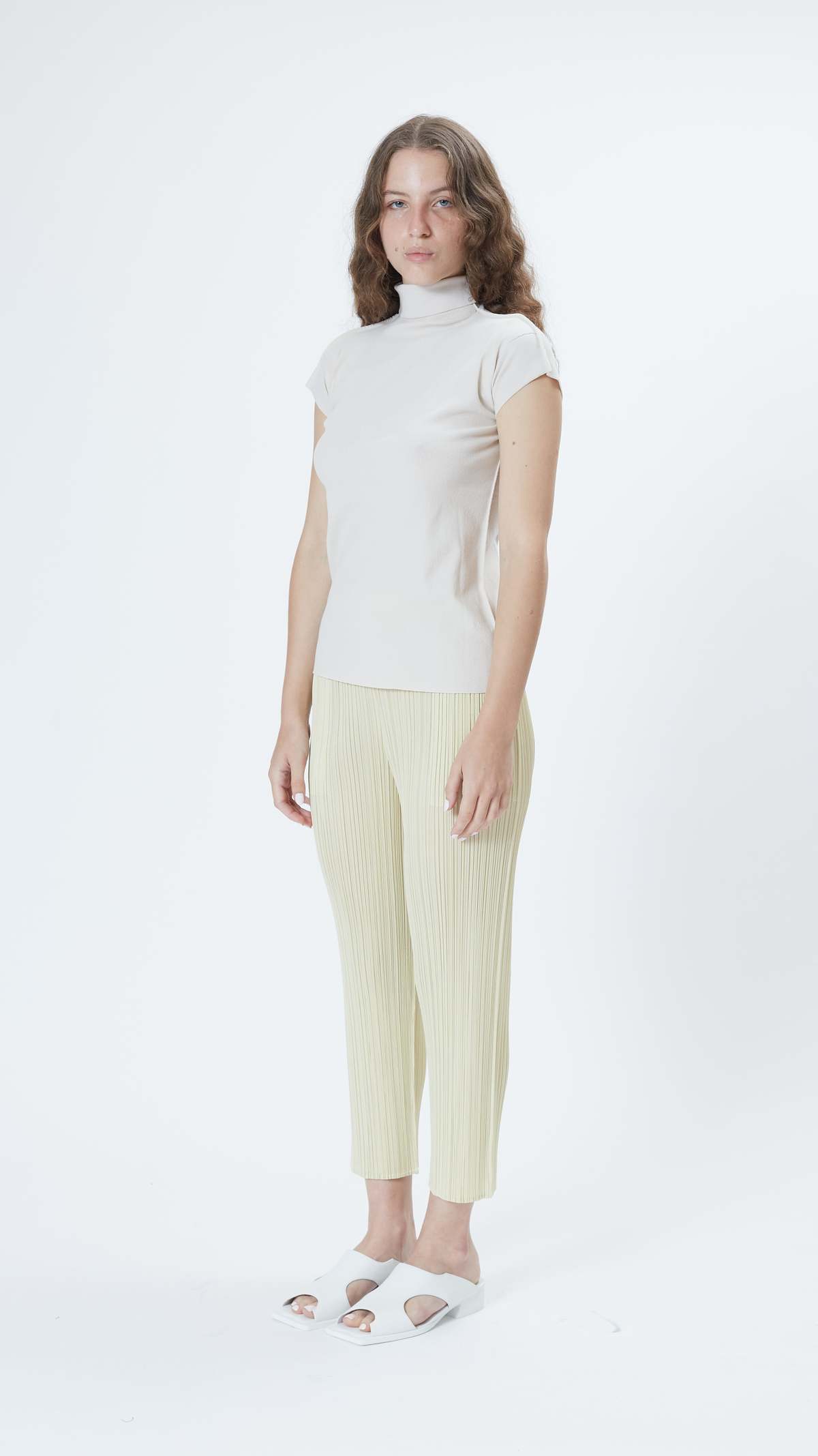 Issey Miyake Cotton White Denim Pants