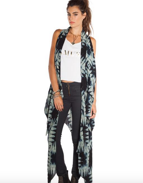 AMUSE SOCIETY Moonshadow Woven Kimono - Faded Indigo AMUSE SOCIETY Moonshadow Woven Kimono - Faded Indigo