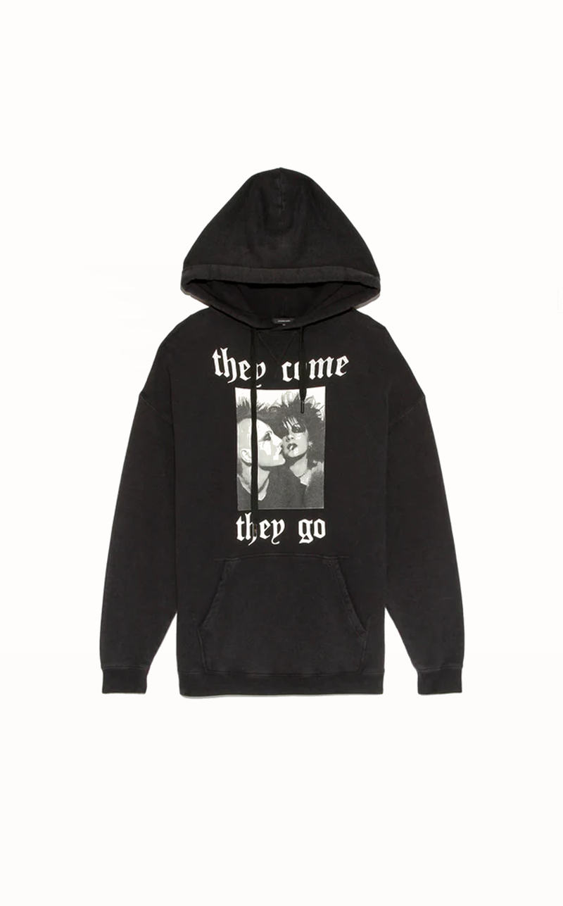 R13 They Come They Go Hoodie - Acid Black | Garmentory