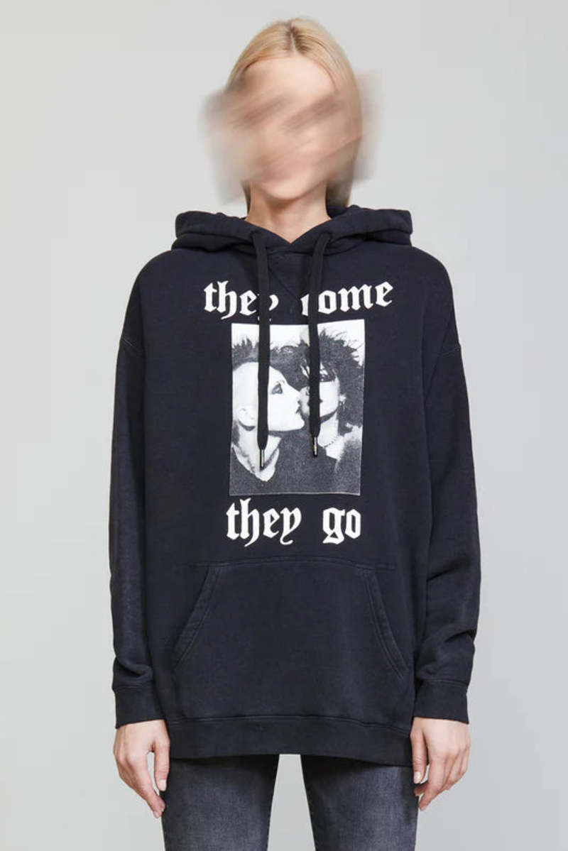 R13 They Come They Go Hoodie - Acid Black | Garmentory