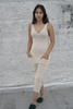 summer black Cotton jumpsuit-cream - Thumbnail 2