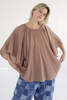 a mente Flare short sleeve Top - Mocha - Thumbnail 2