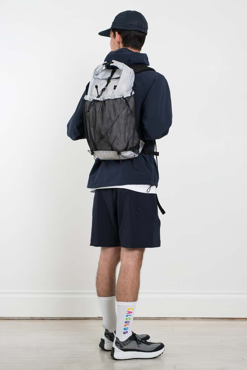 CAYL Gaya Roll Top Backpack - B-Grid Mesh White | Garmentory