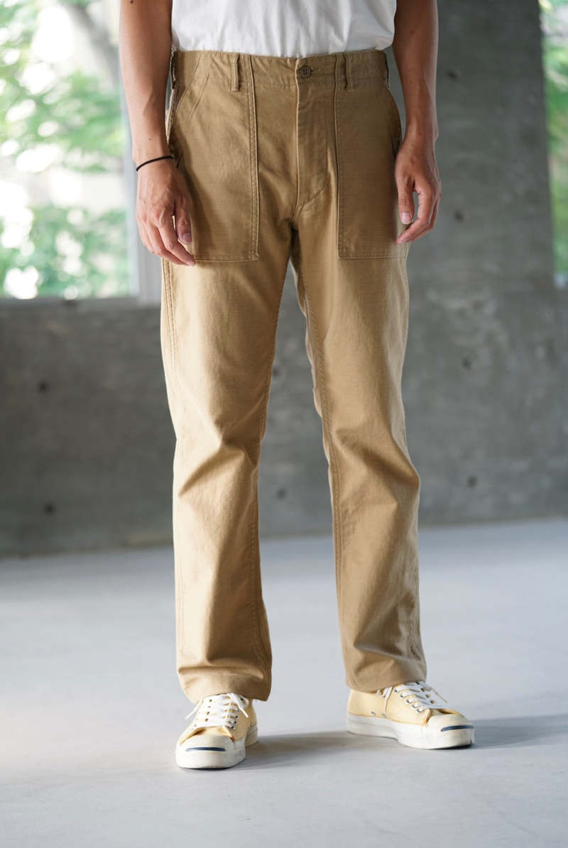 新品 orSlow SLIM FIT FATIGUE PANTS 1 ベージュ orSlow - Slim Fit Fatigue Pants - Ecru – Withered Fig