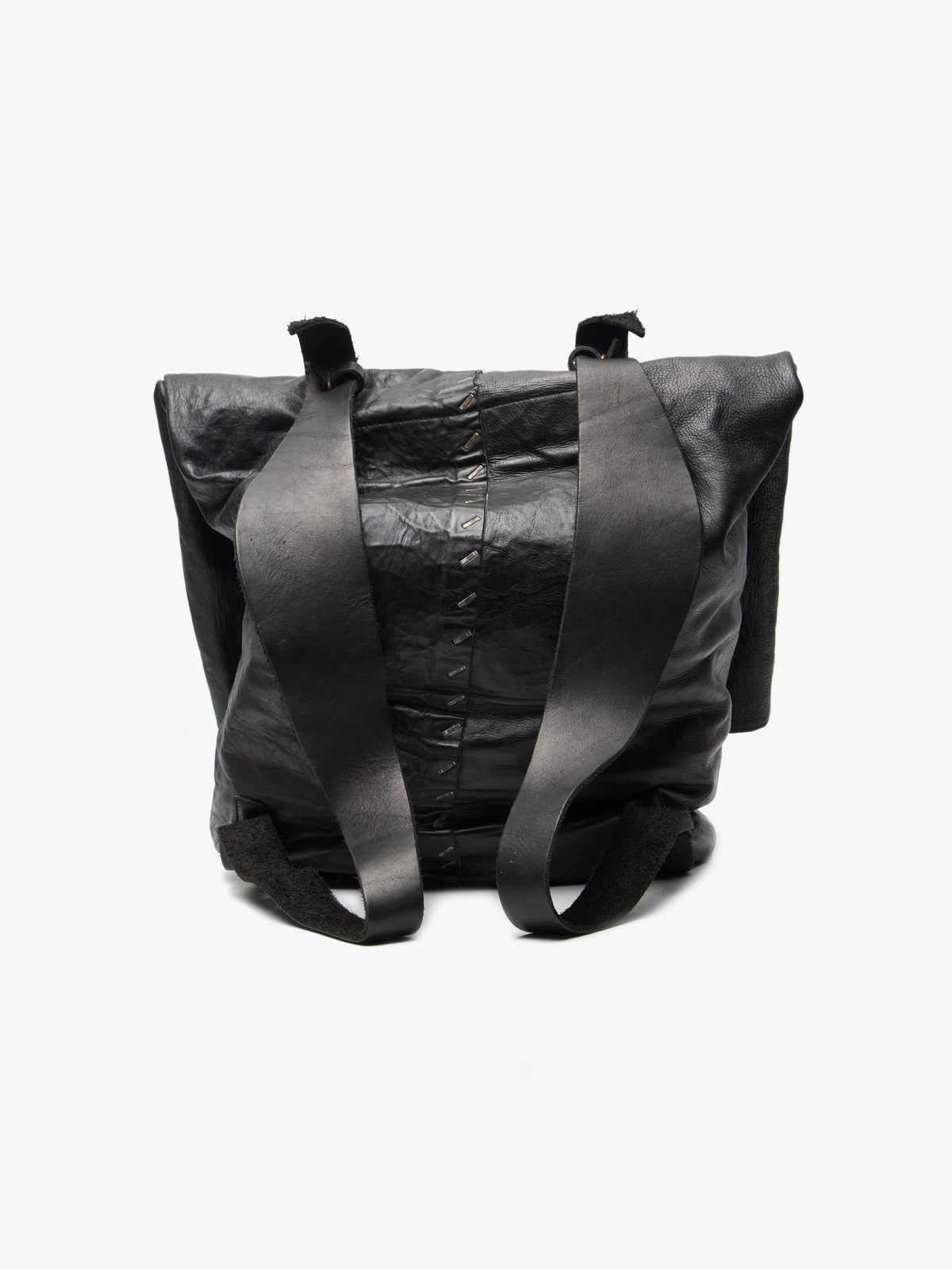Isaac Sellam Experience Elongated Leather Backpack - Black 