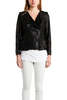 3.1 Phillip Lim Studded Ruffle Leather Jacket - Black - Thumbnail 1
