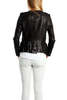 3.1 Phillip Lim Studded Ruffle Leather Jacket - Black - Thumbnail 3