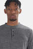 Blue&Cream 58 Henley - Charcoal - Thumbnail 4