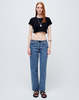 RE-DONE 60s Cropped Slim Tee - Black - Thumbnail 5