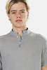 Blue&Cream 66 Pop Collar Polo - Grey - Thumbnail 4