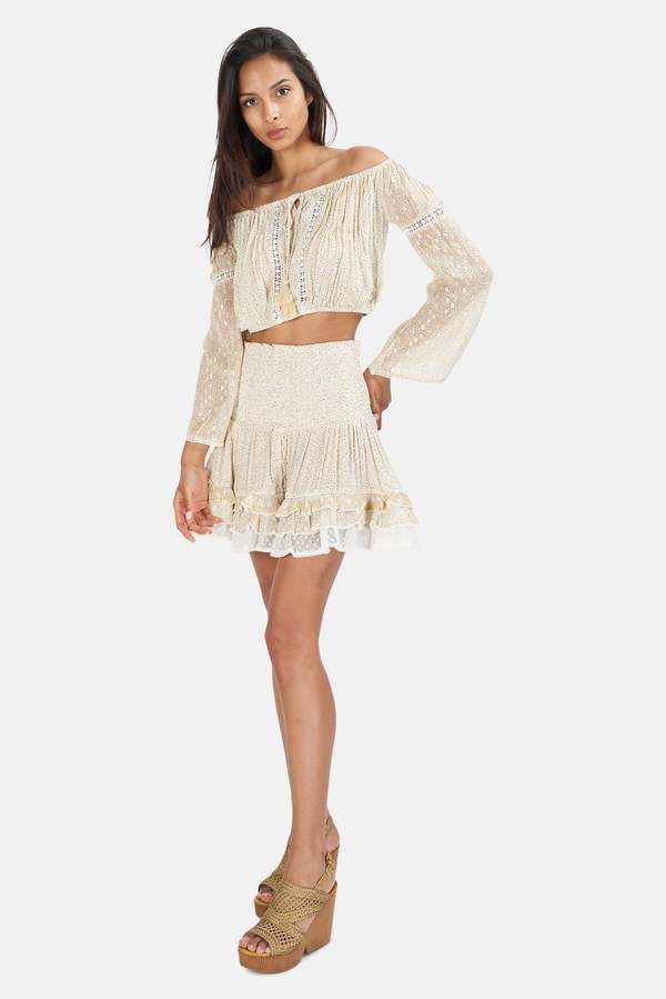 Sunday Saint-Tropez Bandol Flowers Top - Sable